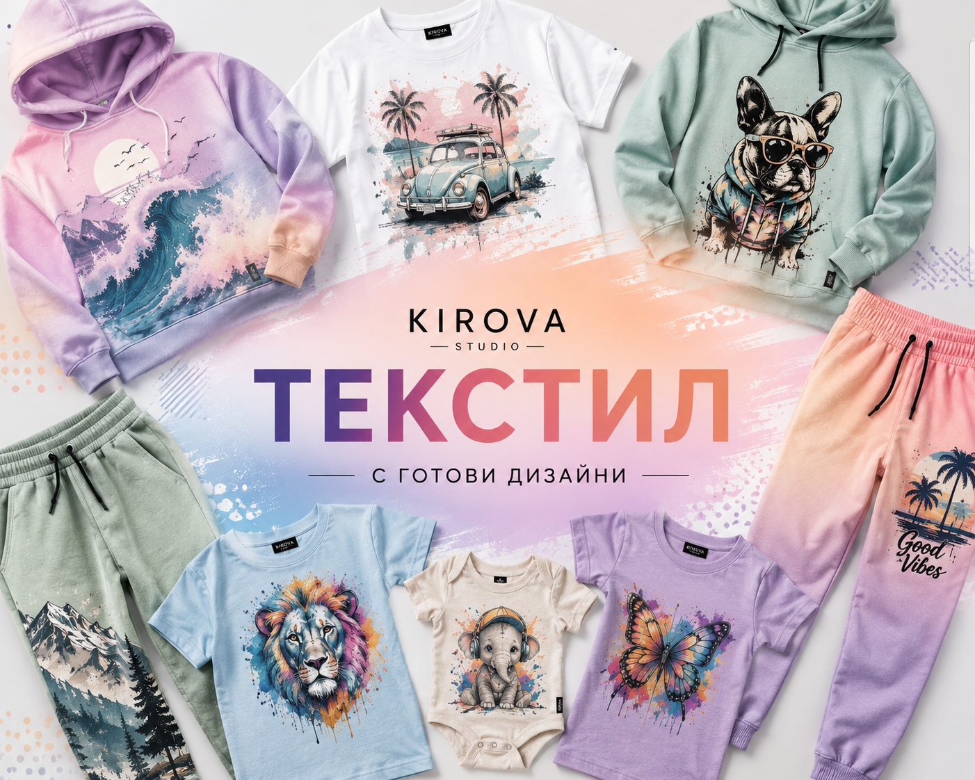 Текстил с дизайни от Kirova Studio